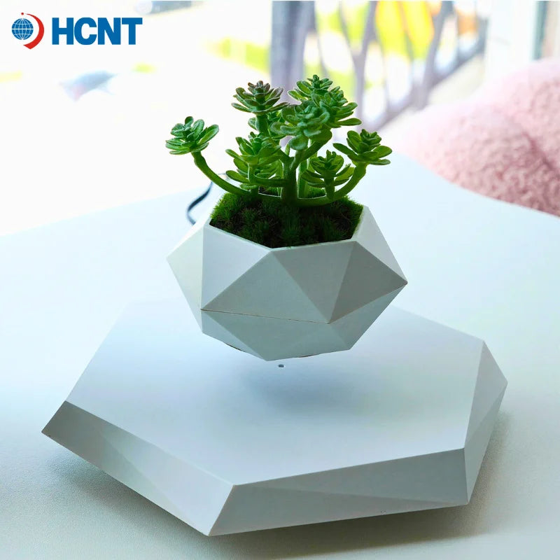 Levitating Planter for Bonsai Succulents Air Plants Floating Magnetic Display for Home