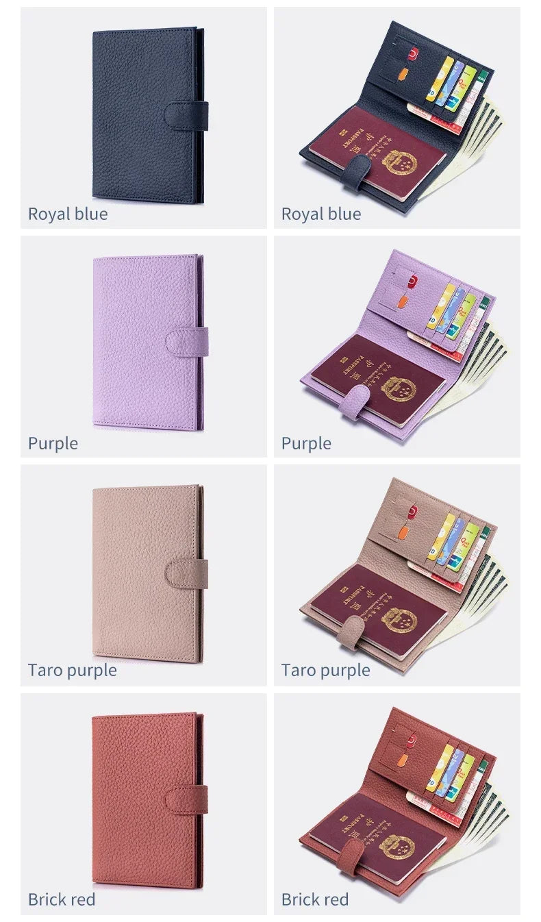 Men Women RFID ANTI Blocking Travel Passport Covers Holder Case with Hasp Passport Wallet Case Travel Accessories Bag