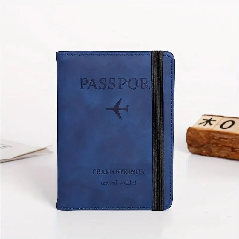 Passport Cover Wallet Holder PU Leather