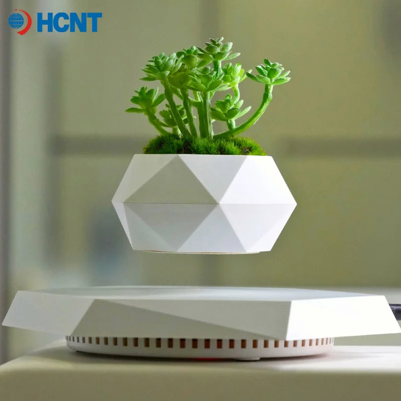 Levitating Planter for Bonsai Succulents Air Plants Floating Magnetic Display for Home