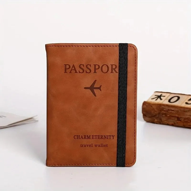 Passport Cover Wallet Holder PU Leather