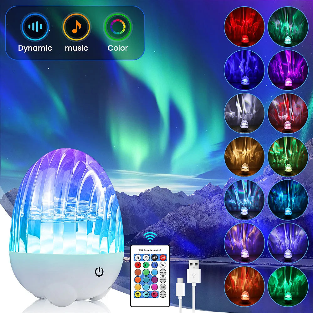 2-in-1 Music Player & Nebula Projector Desk Lamp