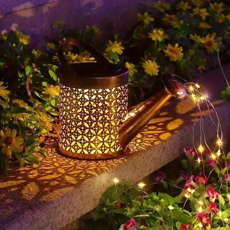 2Pack LED Watering Can Solar String Lights Outdoor Solar Decorative Lights Lit Outlet