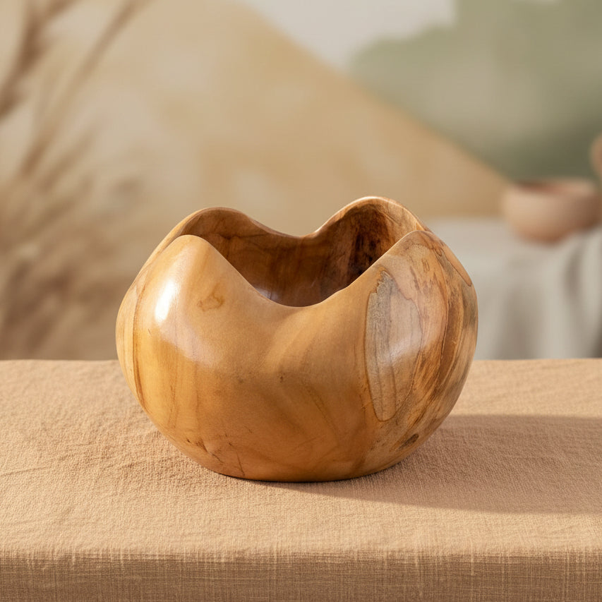 Shelled Wood Knickknack Bowl