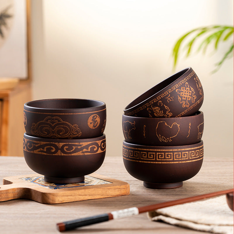 4-Bowl Set Wooden